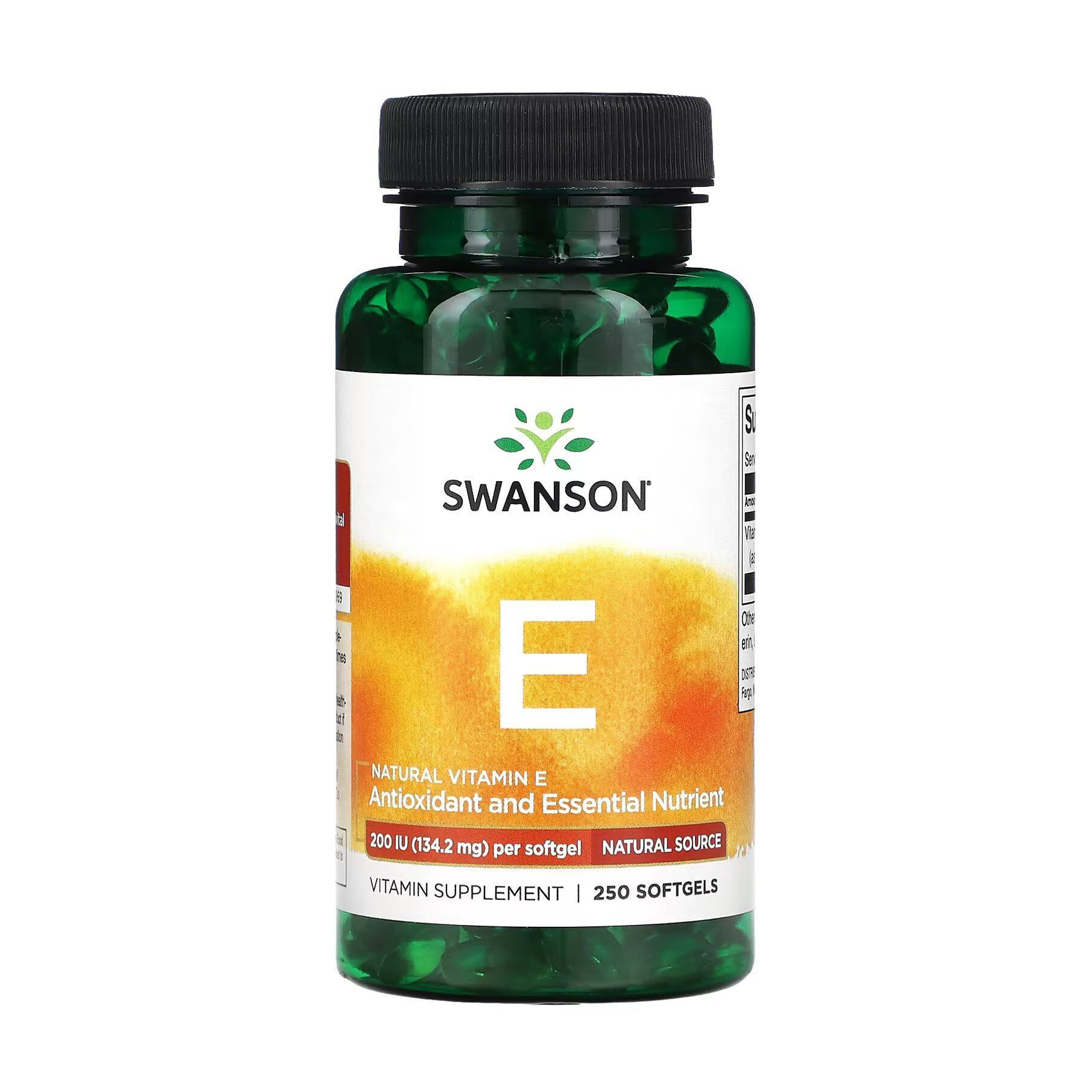 Уцінка! Вітамін E Swanson Natural Vitamin E, 200 МО, 250 гелевих капсул
